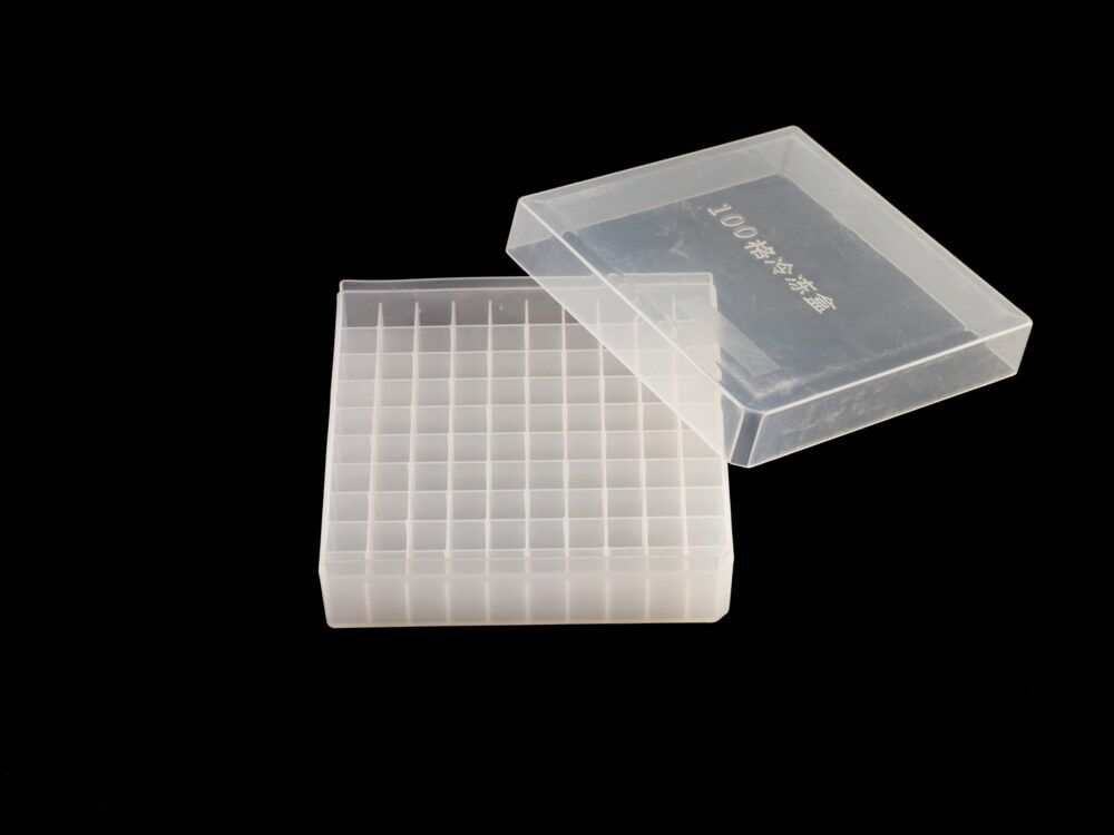 Kelabscience 100-Well Cryo Rack with Lid Open