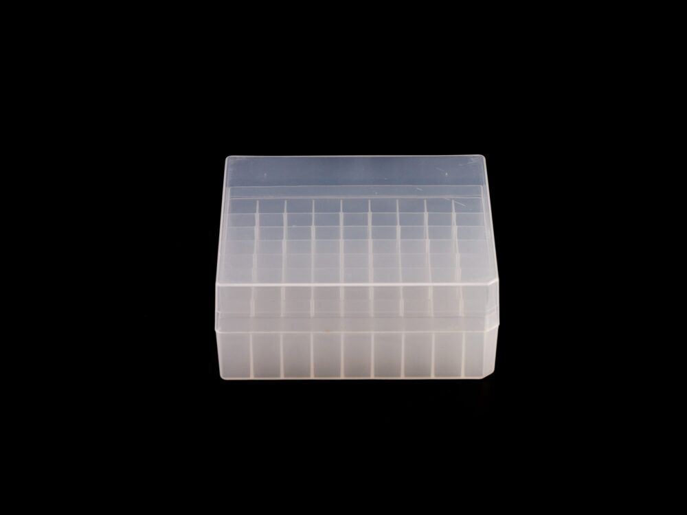 Kelabscience 81-Well Cryo Rack Front View with Lid Closed