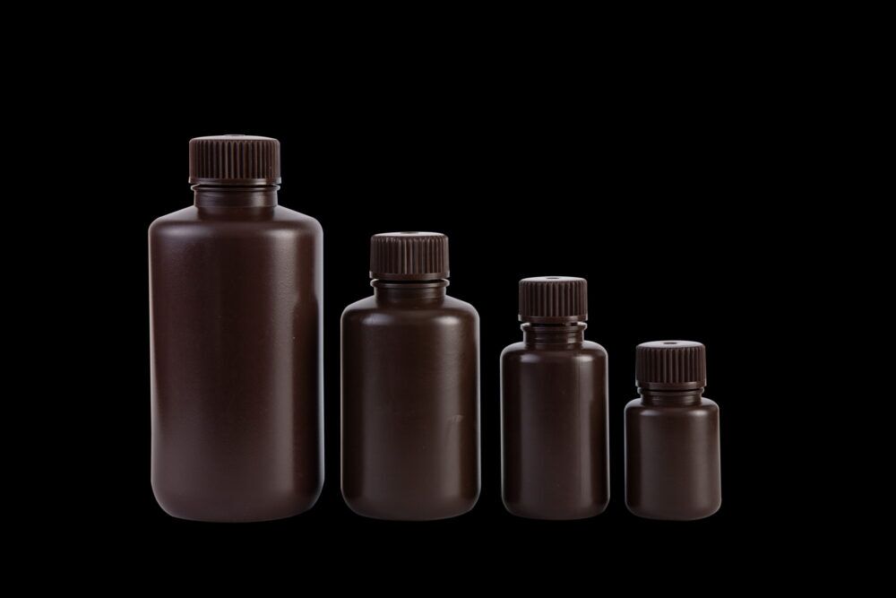 Kelabscience Amber Narrow-Mouth Reagent Bottles, Assorted Sizes