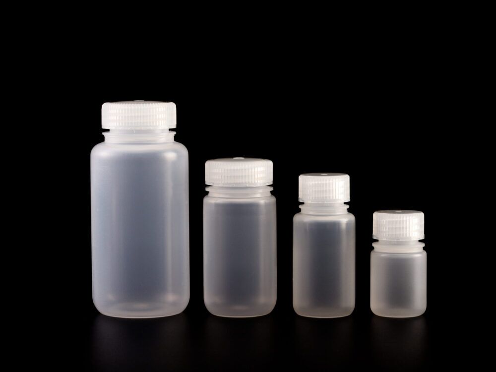 Kelabscience Transparent Wide-Mouth Reagent Bottles, Assorted Sizes Set