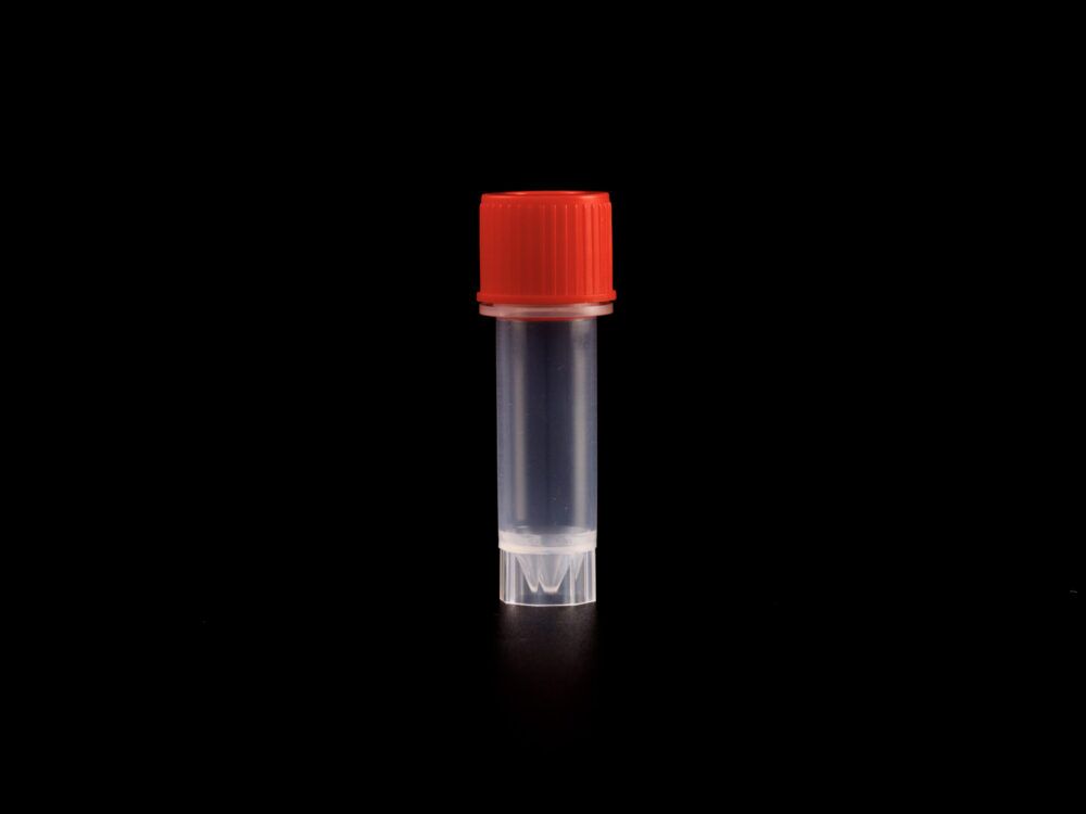 Kelabscience 3ml Cryo Tube with Red Cap, Upright View